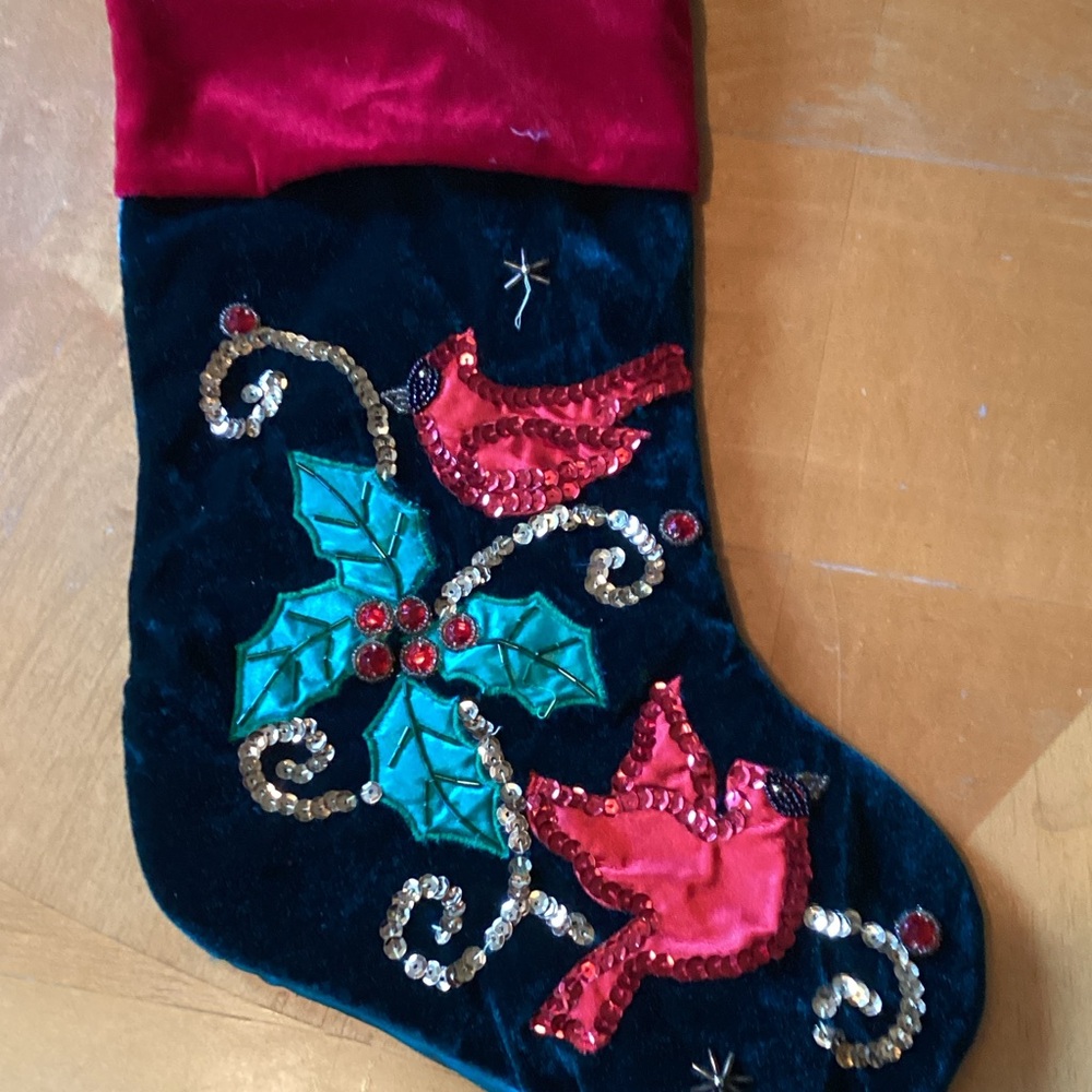 Festive Red and Green Holiday Stocking